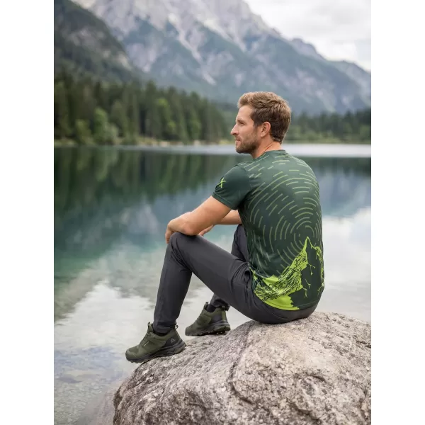  Cămașă de agrement pentru bărbați premium ALTISPORT VOJ/ALM121TR06 LĂMÂIE VERDE 