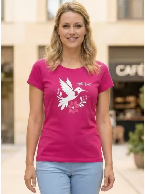 Tricou pentru femei cu mâneci scurte ALTISPORT ALW192122 FUCHSIA RED