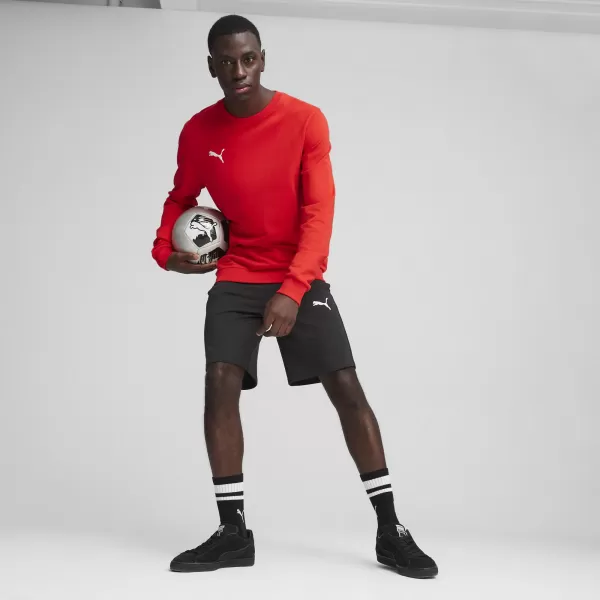  Panoul pentru bărbați PUMA TEAMGOAL CASUALS CREW NECK S 658592_01 PUMA RED/PUMA WHITE 