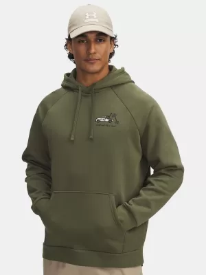 Hanorac pentru bărbați UNDER ARMOUR UA RIVAL FLEECE HBR LOGO HD 6003955-390 VERDE