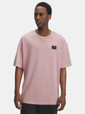 Tricou pentru bărbați UNDER ARMOUR UA HWT WOVEN LABEL SS 6005668-673 ROZ