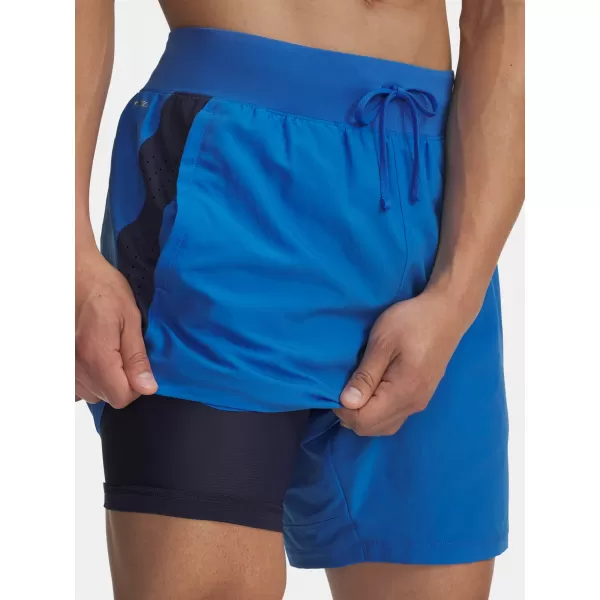  Pantaloni scurți pentru bărbați UNDER ARMOUR UA LAUNCH PRO 2N1 7 SHORTS ALBASTRU 