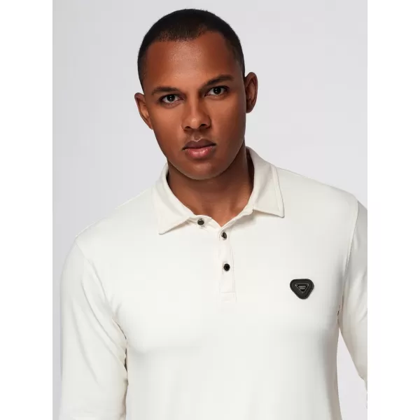  Tricou pentru bărbați cu guler OMBRE OM-POLS-0139 CREMĂ 