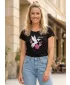Tricou pentru femei cu mâneci scurte ALTISPORT ALW192122 NEGRU