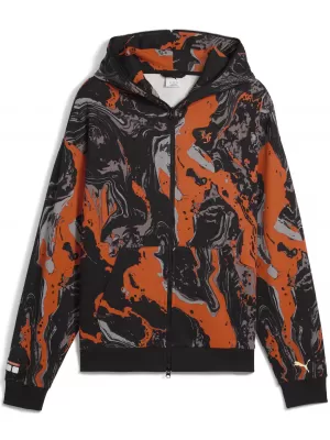 Hanorac pentru bărbați PUMA LAFRANCE HEEM ERA FULL ZIP 63247101 PORTOCALIU GLO/AOP