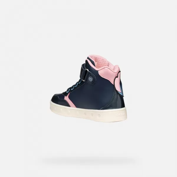  Adidași pentru fete GEOX SKYLIN J568WH0BCKNC0694 ALBASTRU ÎNCHIS 