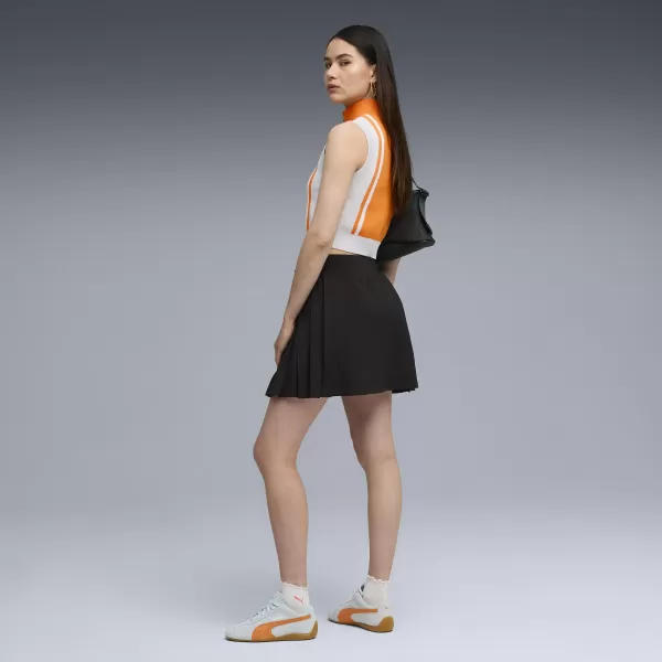  Fusta doamnelor PUMA WARDROBE ESS PLEATED SKIRT 63204601 PUMA NEGRU 