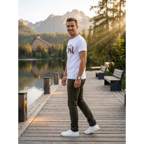  Tricou pentru bărbați cu mâneci scurte ALTISPORT ALM193129 ALB 