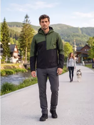 Jacheta pentru bărbați ALTISPORT GAN KAKI/NEGRU