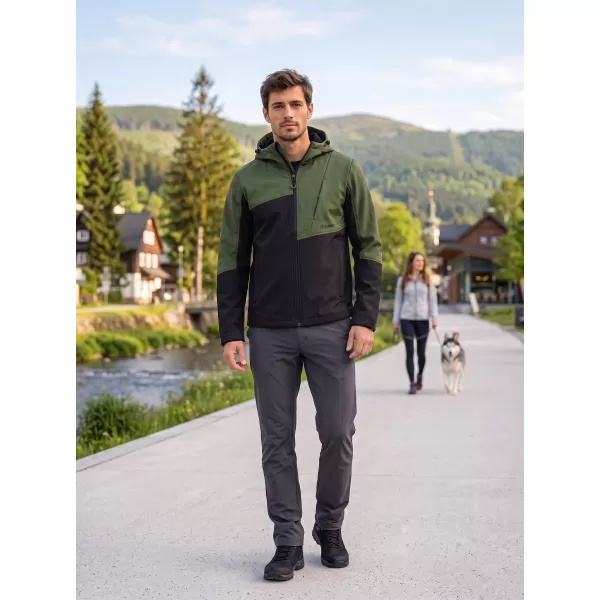  Jacheta pentru bărbați ALTISPORT GAN KAKI/NEGRU 