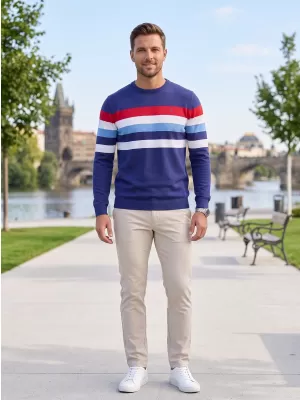 Pulover pentru bărbați ALTISPORT GABRIEL ALBASTRU ÎNCHIS