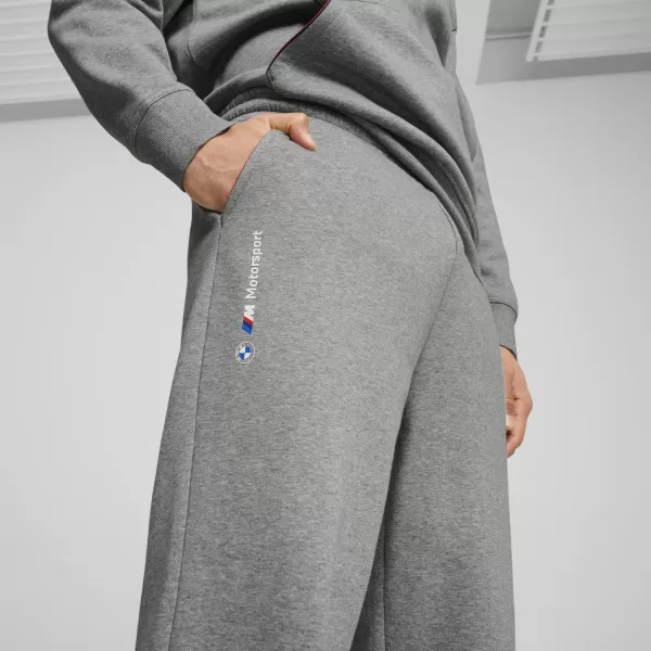  Piese pentru bărbați PUMA BMW MMS ESS+ PANTS FLEECE 62749903 HEATHER GRI MEDIU 