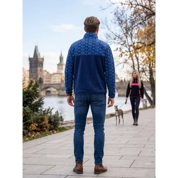  Hanorac pentru bărbați din fleece ALTISPORT GARM ALBASTRU 