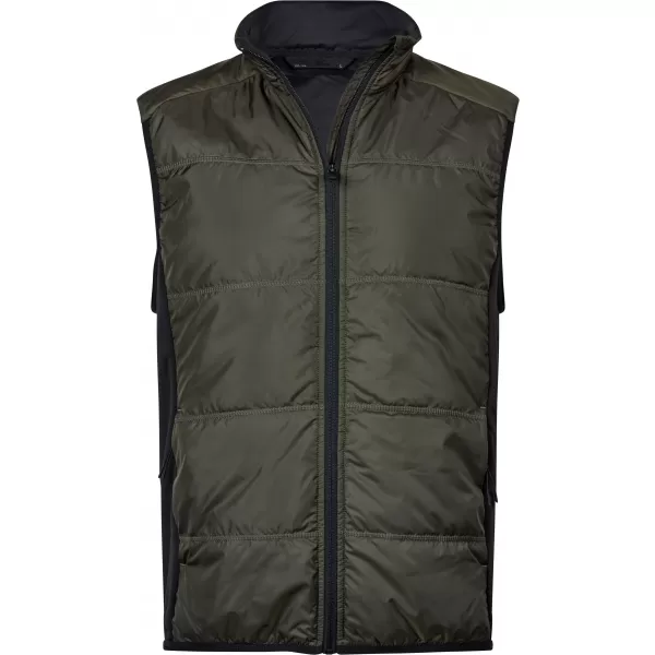  Vesta pentru bărbați TEE JAYS | TJ 9114 VERDE INTENS/NEGRU 