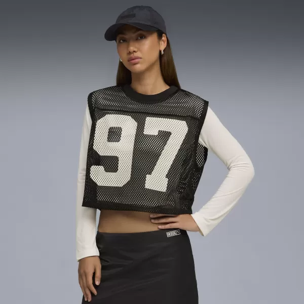  Rezervor PUMA X ROSÉ RELAXED MESH TOP 63380401 PUMA NEGRU 