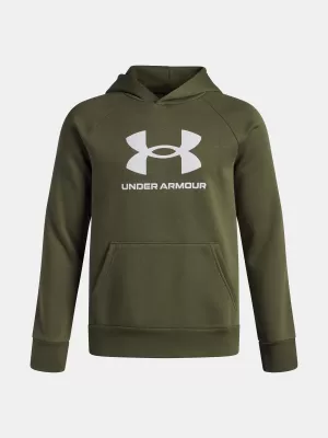 Hanorac pentru băiat UNDER ARMOUR UA RIVAL FLEECE BL HOODIE 1379791-390 VERDE