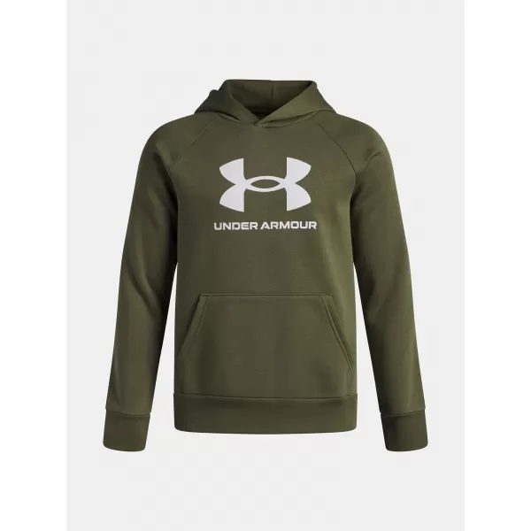  Hanorac pentru băiat UNDER ARMOUR UA RIVAL FLEECE BL HOODIE 1379791-390 VERDE 