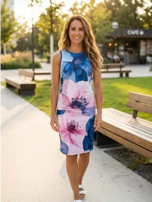 Rochie premium dama ALTISPORT VOJ/ALW117SAT03 ALBASTRU/ROZ