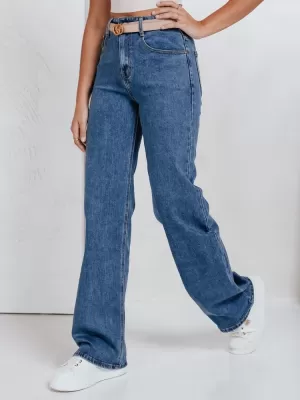 Pantalonii pentru doamne DSTREET UY2770 ALBASTRU