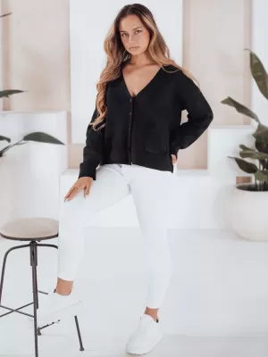 Cardigan pentru doamne DSTREET MY2508 NEGRU