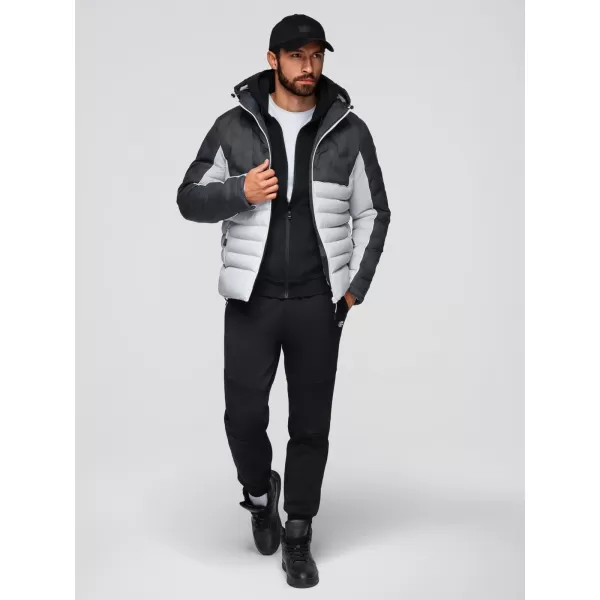  Sacou OMBRE OM-JALP-0206 GRAFIT ȘI ALB 