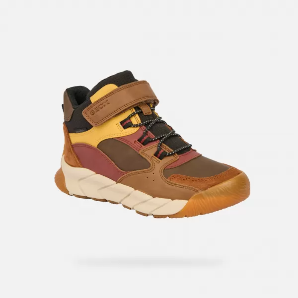 Botine pentru baieti GEOX FLEXYPER PRO BOY B J56NBA0ME22C6FN6 MARO 