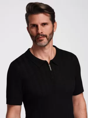 Tricou pentru bărbați OMBRE OM-POSS-0158 NEGRU