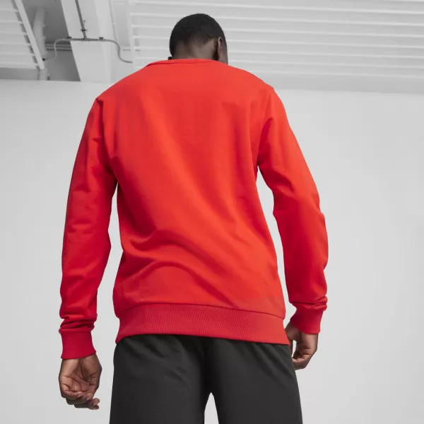  Panoul pentru bărbați PUMA TEAMGOAL CASUALS CREW NECK S 658592_01 PUMA RED/PUMA WHITE 