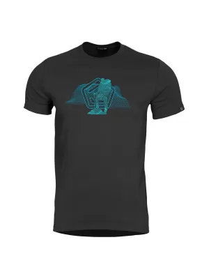 tricou PENTAGON WIREFRAME T-SHIRT K09056 NEGRU