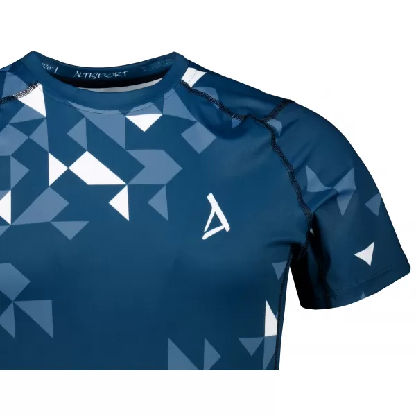  Compresia funcțională a bărbaților T -thirt premium ALTISPORT VOJ/ALM108TR04 ALBUL NAVY 