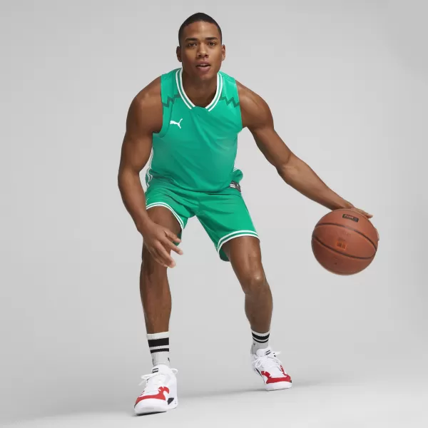  Jersey pentru bărbați PUMA HOOPS TEAM GAME JERSEY 67662806 PEPPER VERDE 