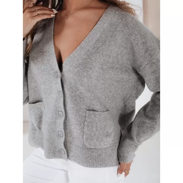  Cardigan pentru doamne DSTREET MY2509 GRI ÎNCHIS 