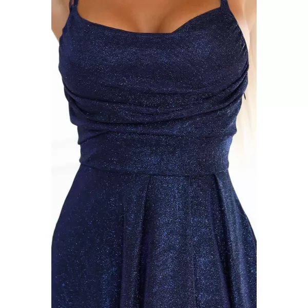  Rochie NUMOCO 589-2 ALBASTRU ÎNCHIS 