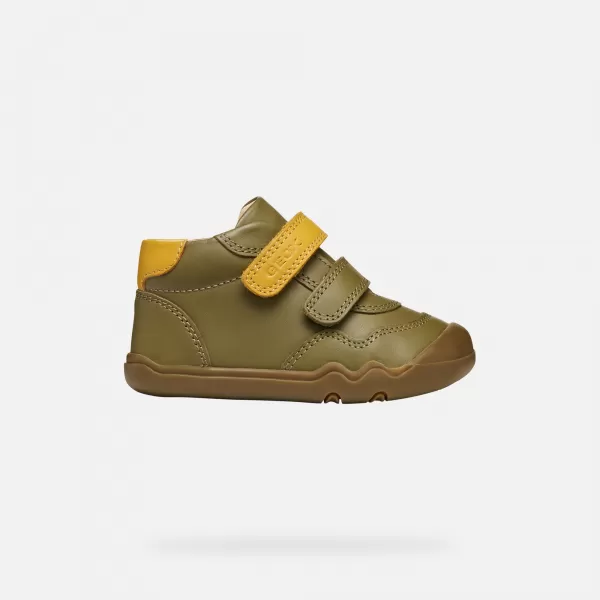  Băieți desculți GEOX STEPPIEUP B565WC00085CE32P KAKI 