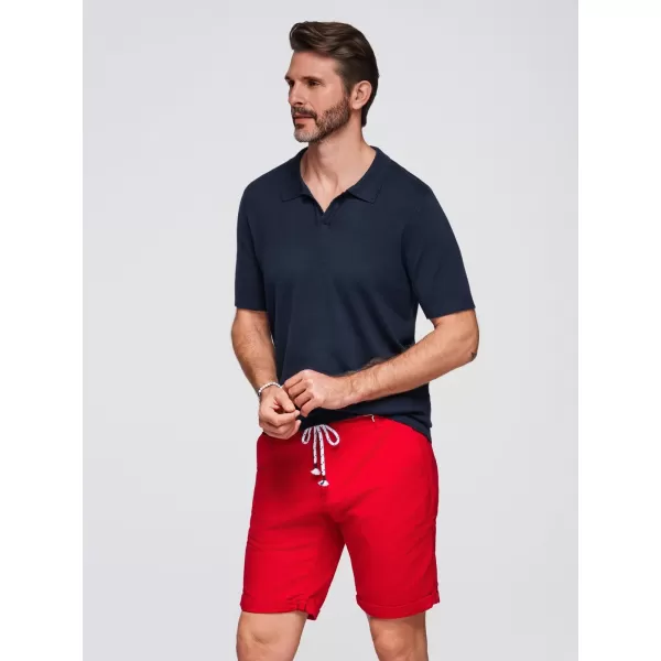  Tricou pentru bărbați OMBRE OM-POSS-0159 ALBASTRU MARIN 