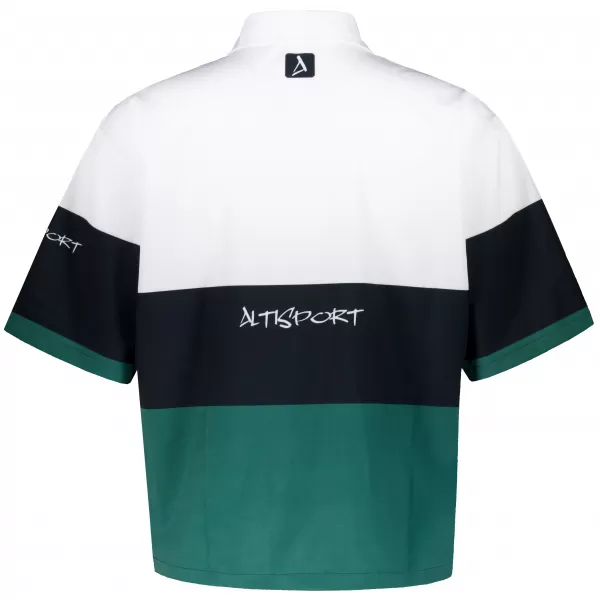  Cămașă premium pentru bărbați ALTISPORT VOJ/ALM051KOS01 ALB VERDE 