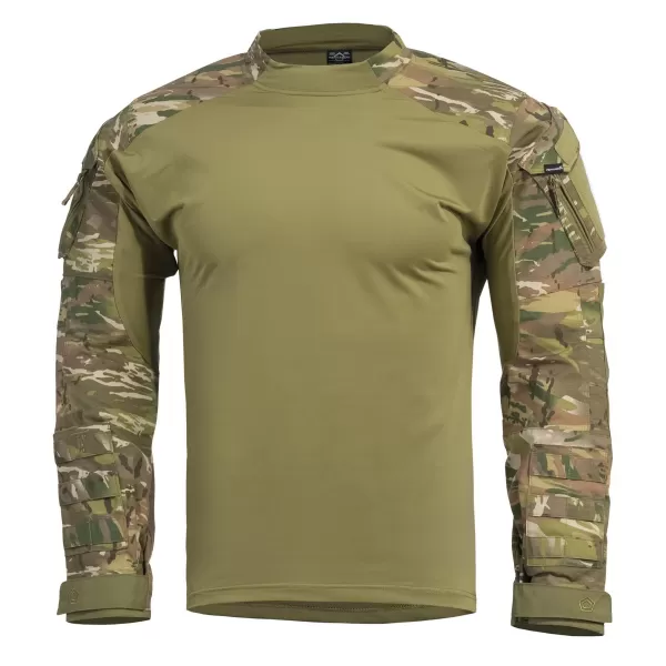  tricou PENTAGON WOLF COMBAT SHIRT CAMO K02025 IARBĂ 