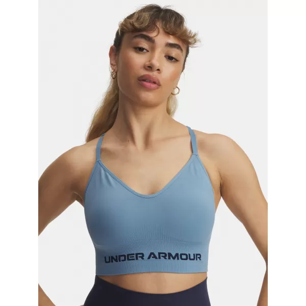  Sutien de damă UNDER ARMOUR VANISH SEAMLESS LOW BRA 1384417-418 ALBASTRU 