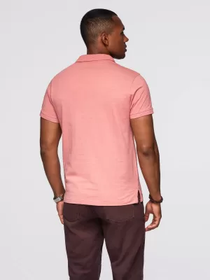 Mens t -thirt cu guler OMBRE OM-POWS-0142 ROZ