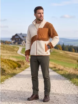 Hanorac pentru bărbați din fleece ALTISPORT GANAN BEJ