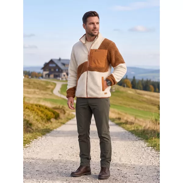  Hanorac pentru bărbați din fleece ALTISPORT GANAN BEJ 