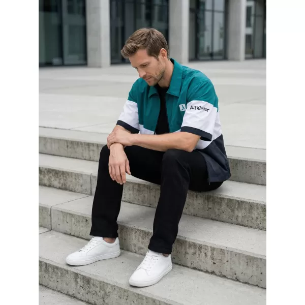  Cămașă premium pentru bărbați ALTISPORT VOJ/ALM051KOS01 KEROSEN/NEGRU 