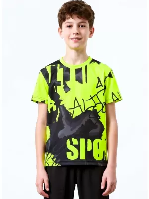 Premium funcțional pentru copii ALTISPORT VOJ/ALK076TR01 NEGRU/FLUO YELLOW