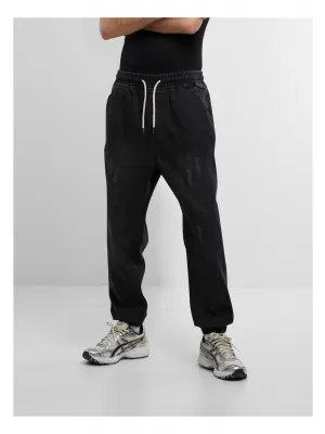 Blugi pentru bărbați URBAN CLASSICS TB7296 NEGRU SPALAT