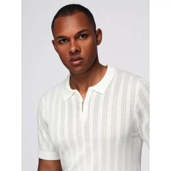  Tricou pentru bărbați OMBRE OM-POSS-0158 ALB 