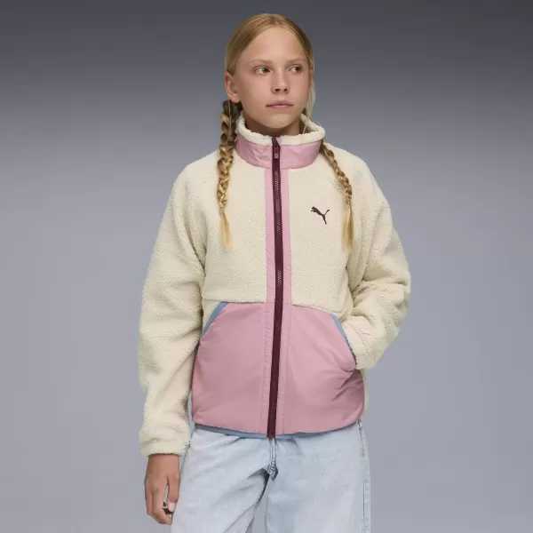  Jacheta pentru copii PUMA HYBRID SHERPA JACKET 68840587 ZAPADA ALPINA 