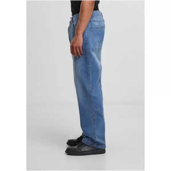  Blugi pentru bărbați URBAN CLASSICS TB7605 ALBASTRU MEDIU PROFUND SPĂLAT 
