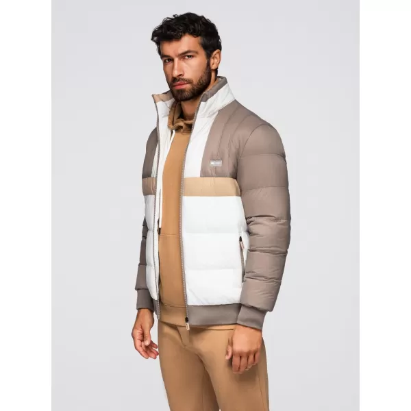  Sacou OMBRE OM-JALP-0296 BEJ ȘI ALB 