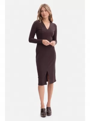 Rochie BEWEAR B307 CIOCOLATA NEAGRA