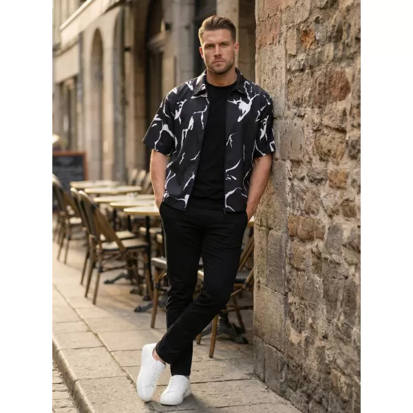  Cămașă premium pentru bărbați ALTISPORT VOJ/ALM052KOS01 NEGRU 